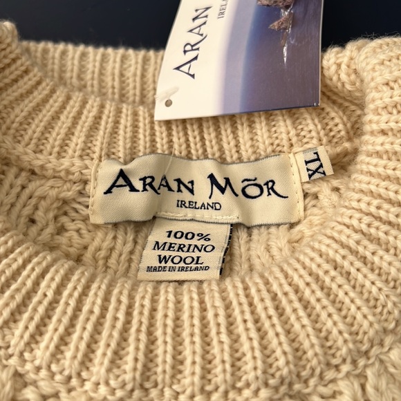 NWT ARAN MOR Ireland Marino Wool Sweater - Picture 7 of 7